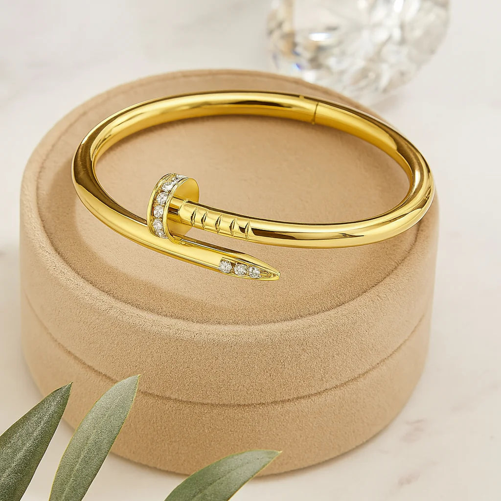 Radiant Nail Cuff Golden Bracelet