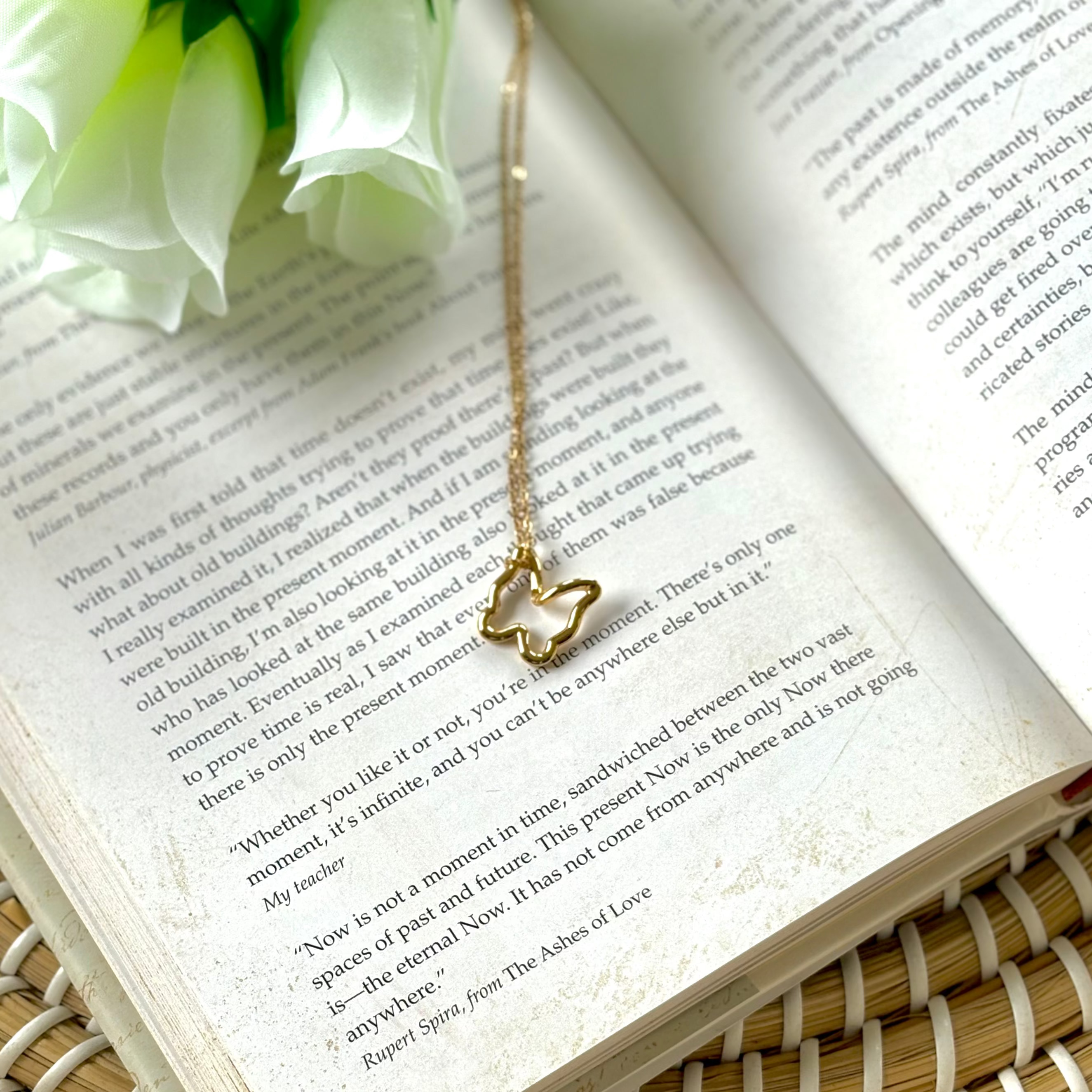 Wings of Gold Butterfly Necklace