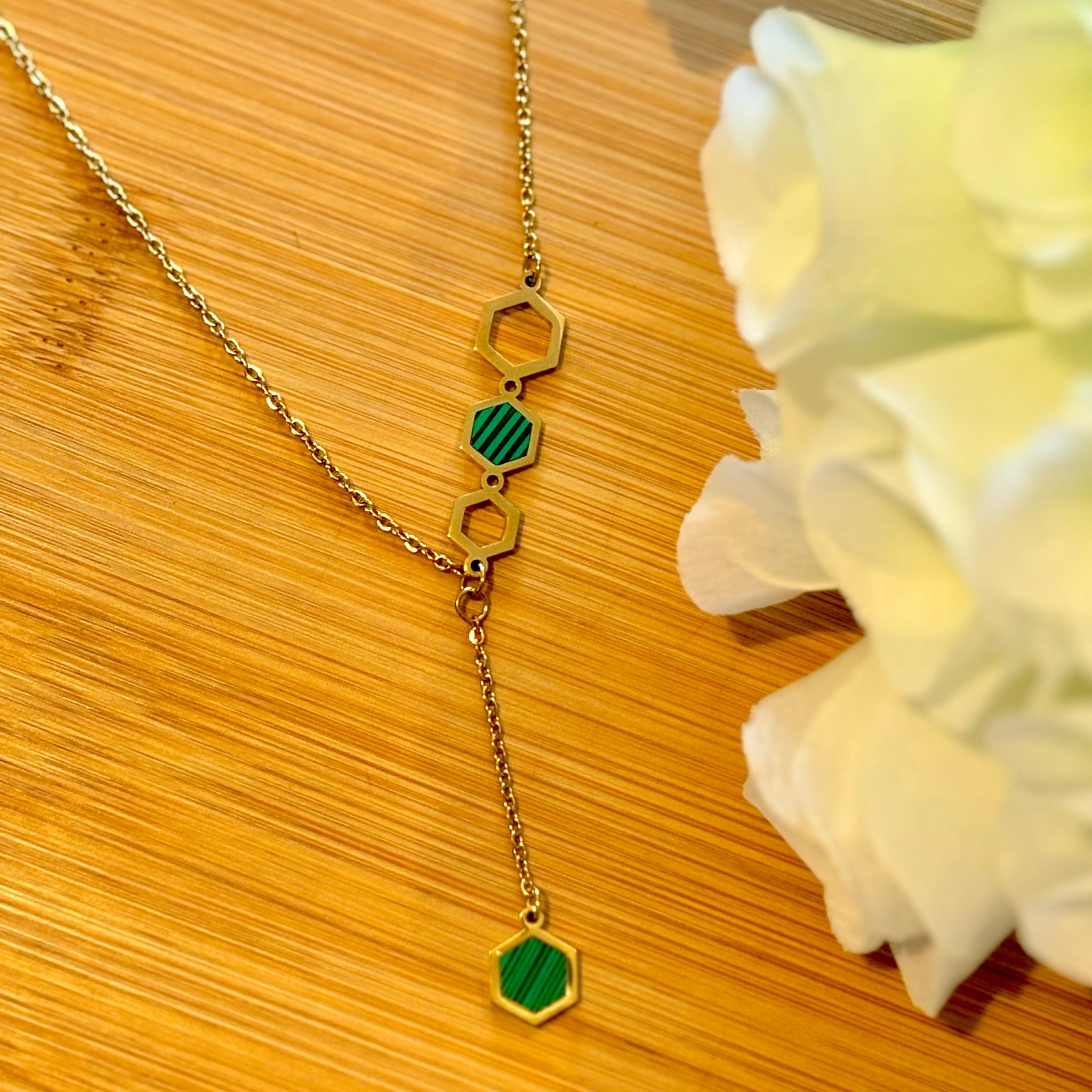 Essential Hex Golden Necklace
