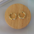 Golden Sparkle Hoops
