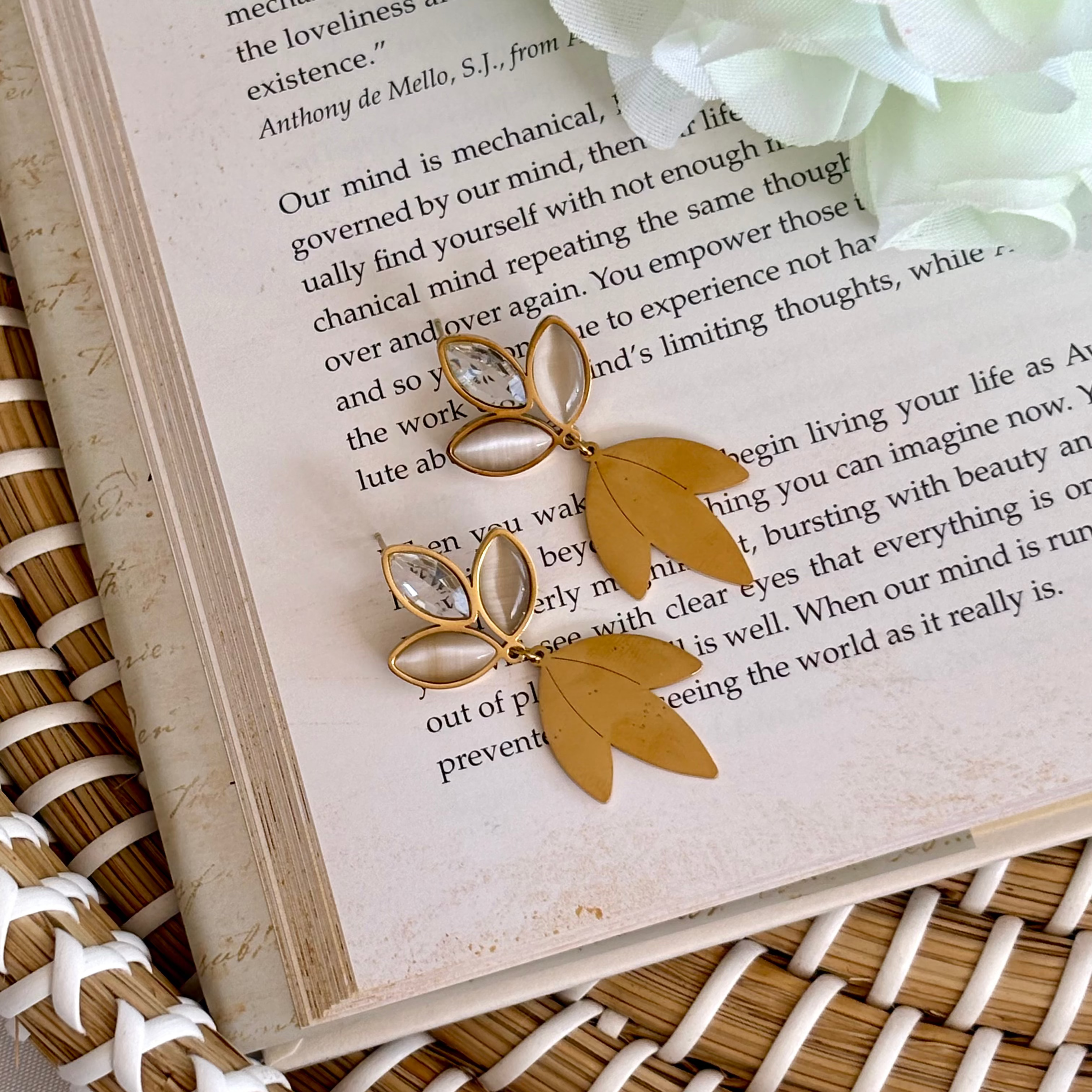 Golden Petal Earrings