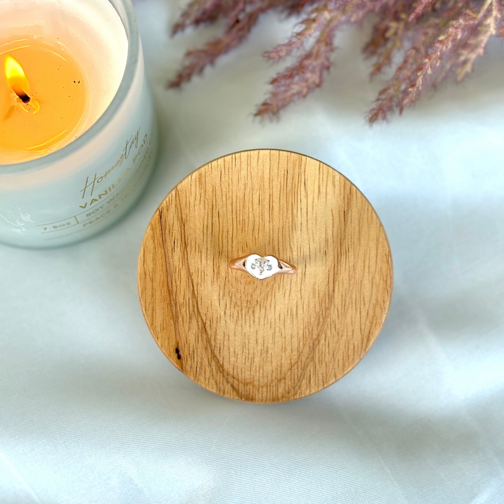 Minimal Heart Rose Gold Ring