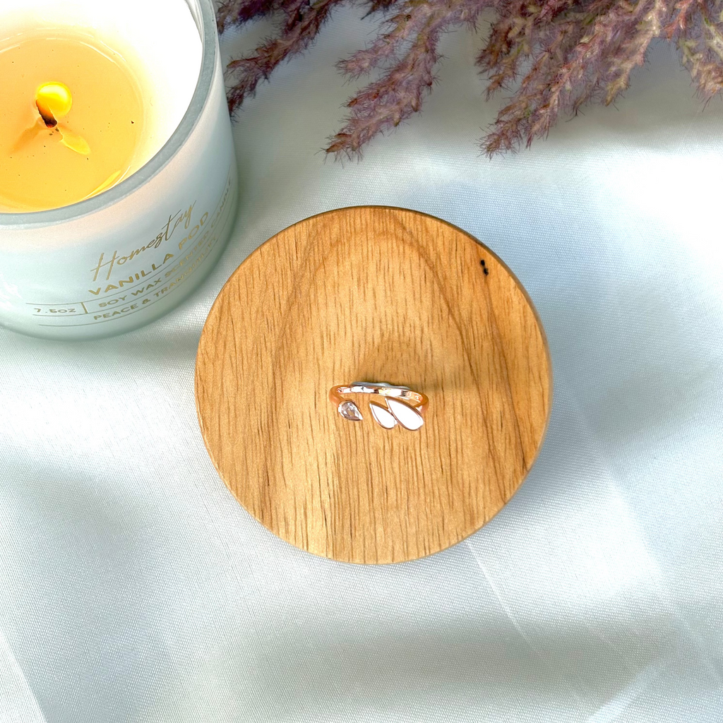 Rose Gold Dainty Petal Ring