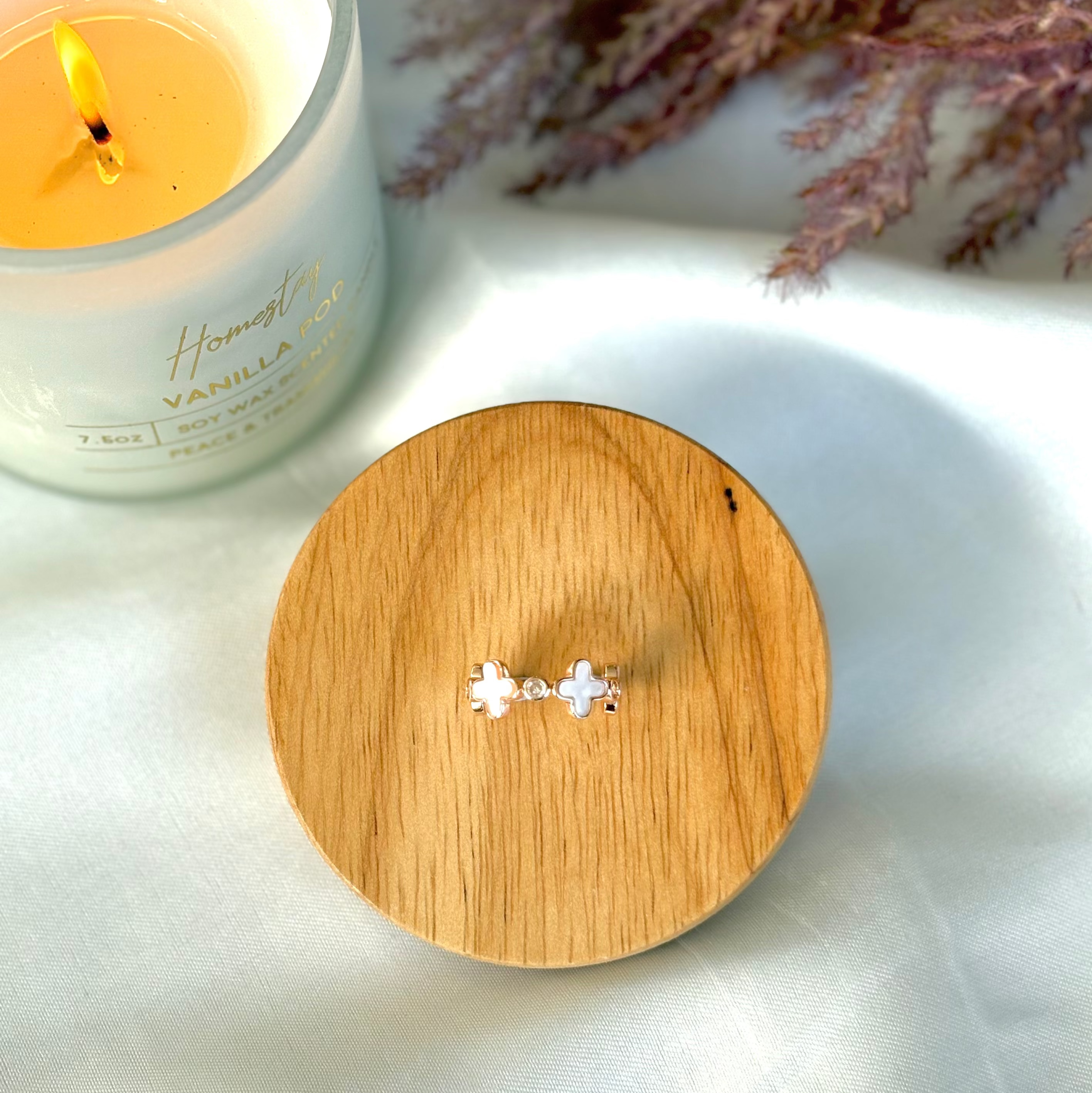 Rose Gold Clover Ring