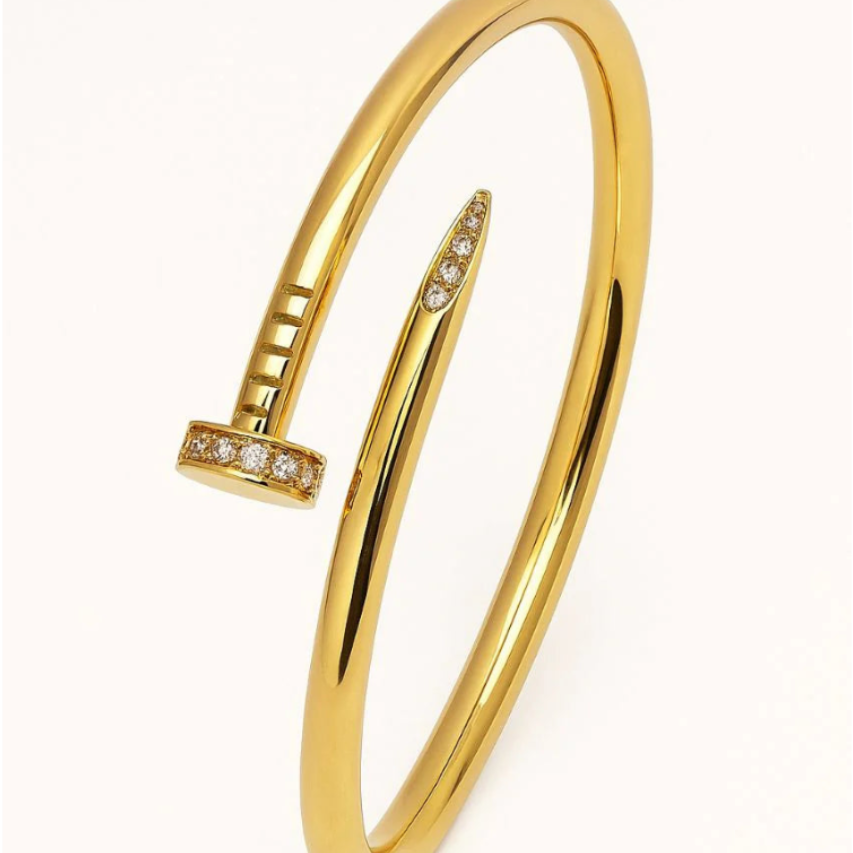 Radiant Nail Cuff Golden Bracelet