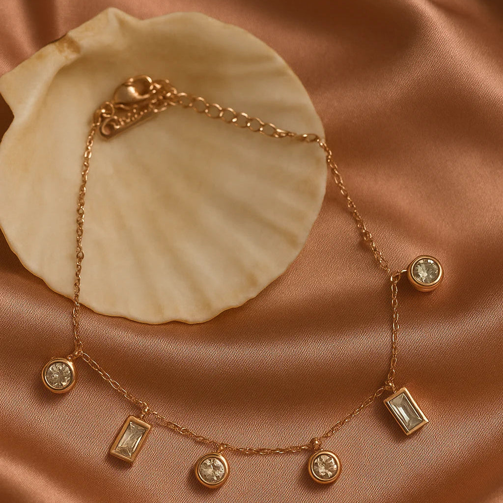 Ethereal Rose Gold Charm Bracelet