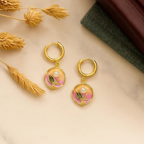 Dreamy Meadow Hoops Gold Earrings